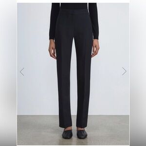 Lafayette 148 New York Black Wool Professional Straight Leg Designer Pants
